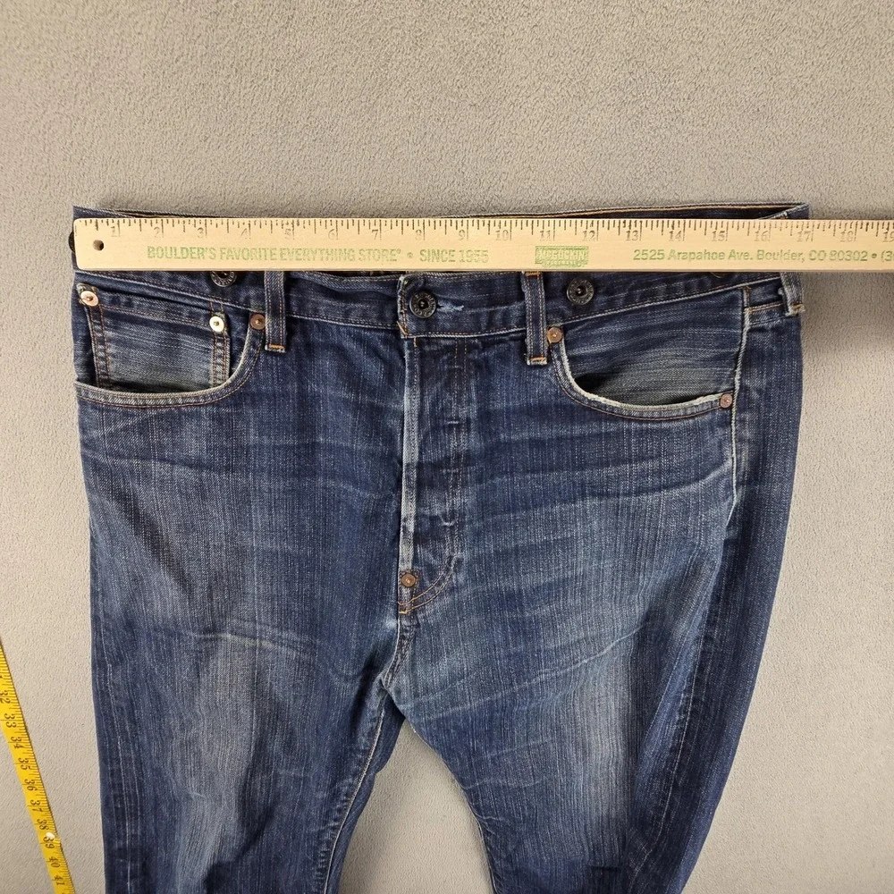 Vintage Levis Engineered Jeans Mens Blue Buckle Back 33x30 Whiskers